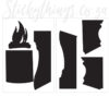 2 sheets of Fireplace Wall Decal Chalk Board