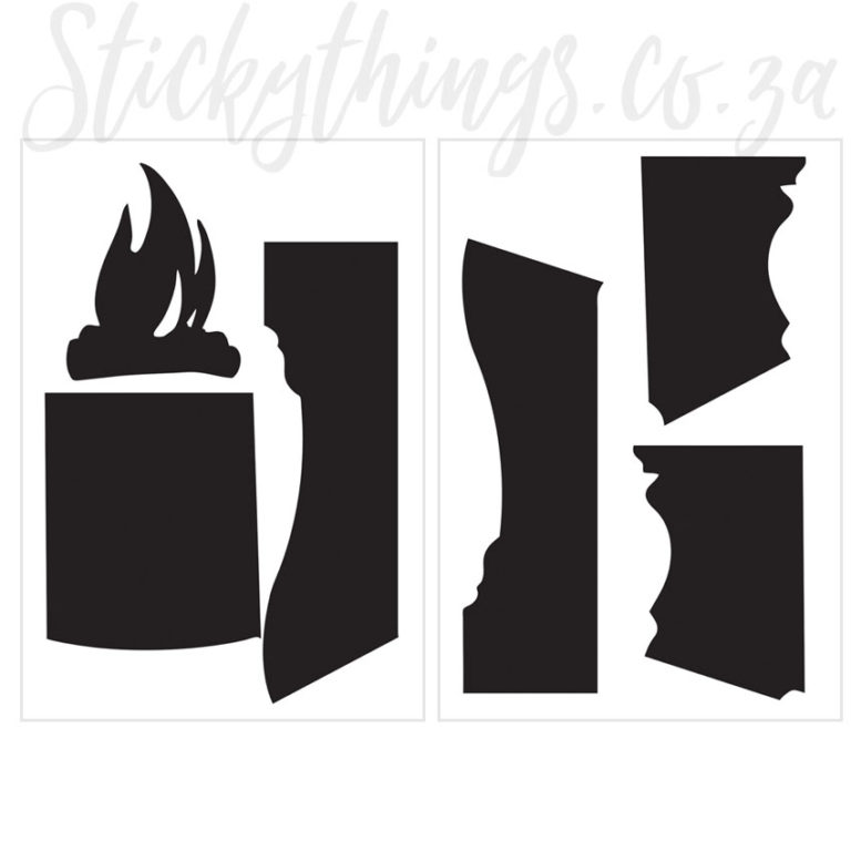 2 sheets of Fireplace Wall Decal Chalk Board