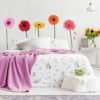 Gerber Daisies Wall Stickers on a girly bedroom wall