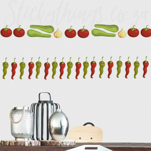 Hot Chilli Wall Stickers on a kitchen wall