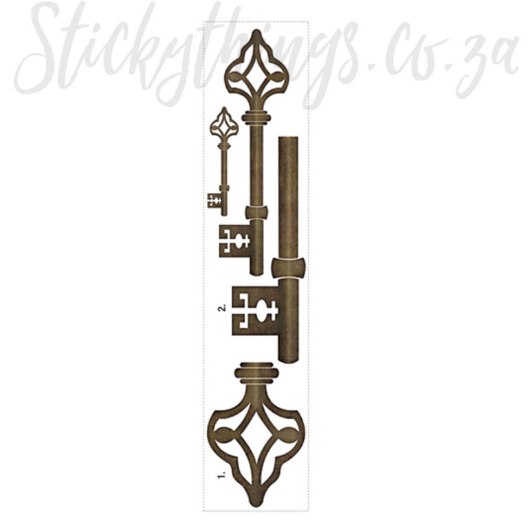 A sheet of Peel and Stick Key Holder Decal