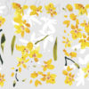 A close up of Peel and Stick Yellow Floral Decal