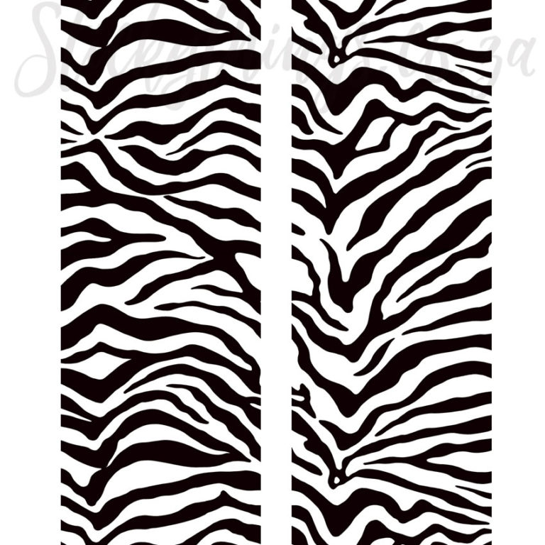 A close up of Peel and Stick Zebra Pattern Locker Decal