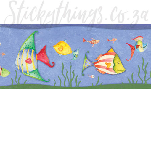 A close up of RoomMates Peel and Stick Fish Room Border