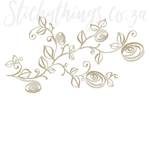 Rose Branch Wall Sticker on a wall