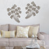 Velvet Botanical Wall Decals on a living room wall above a couch