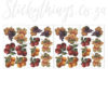 4 sheets of Vintage Apples and Grapes Wall Decals