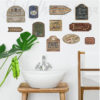 Vintage Bathroom Wall Stickers on a wall