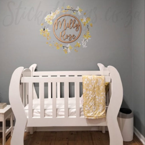 Yellow Flowers Wall Decal in a Nursery