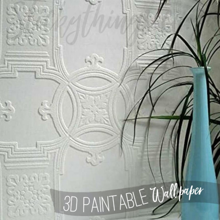 Unpainted 3D Embossed Heritage Wallpaper on a wall