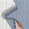 3D Embossed Stripe Wallpaper on a wall being painted