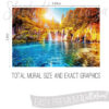 Size and Graphics of Waterfall Photo Mural