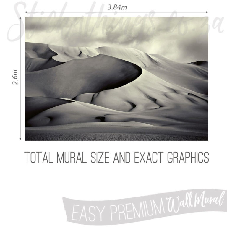 Size and graphics of Desert Sands Wall Mural