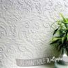 Damask 3D Paintable Wallpaper on a wall