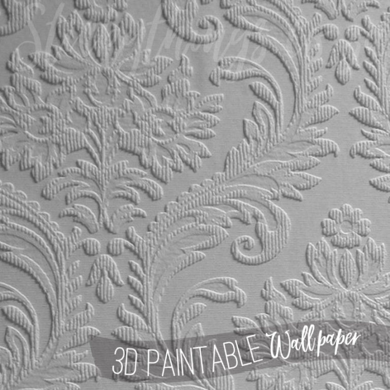 A close up of Large Embossed Damask Wallapper