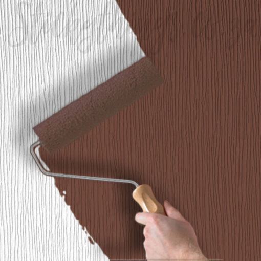 Embossed Tree Bark Wallpaper on a wall being painted