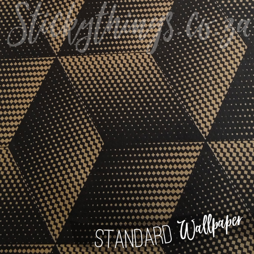 Black and Gold Hexagon Wallpaper - Geometric Cube Wallpaper