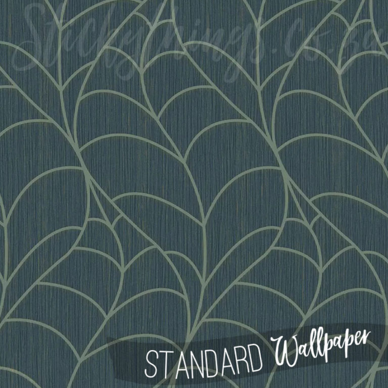 A close up of Green Giant Leaf Pattern Wallpaper