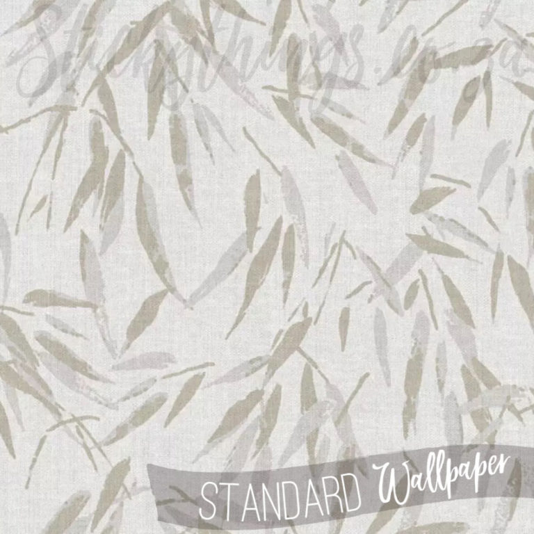 A close up of Taupe Watercolour Leaf Wallpaper