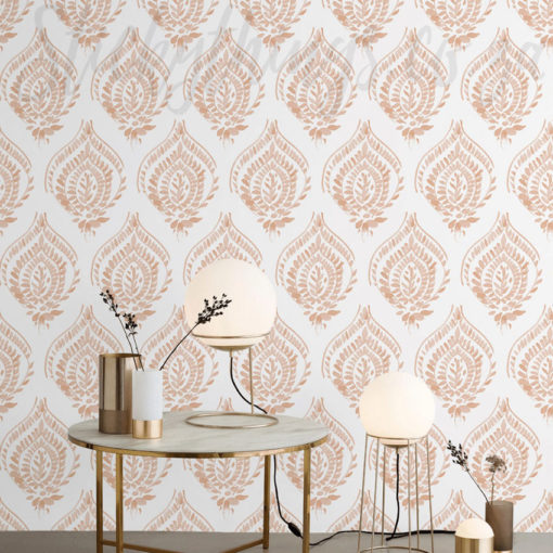 Umber Watercolour Wallpaper on a wall