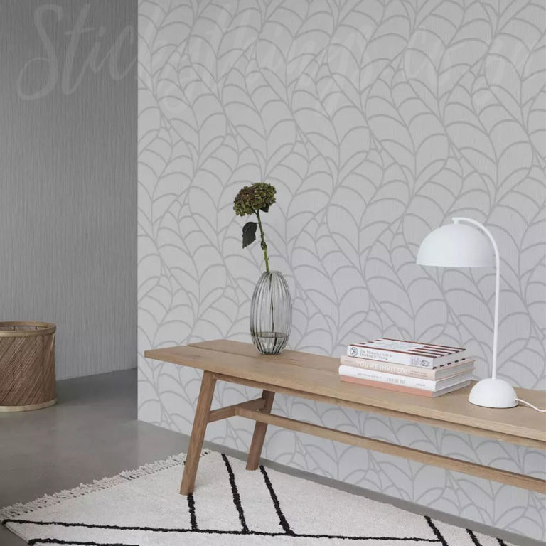 Wild Fig Grey Wallpaper on a wall