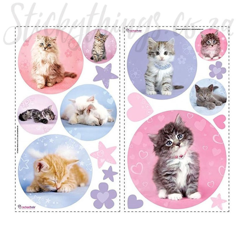 2 sheets of Girls room kitten theme