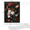 Size and Exact Graphics of Small Still Life Vase of Flowers Mural