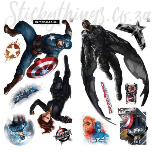 Winter Soldier Wall Stickers on a sheet