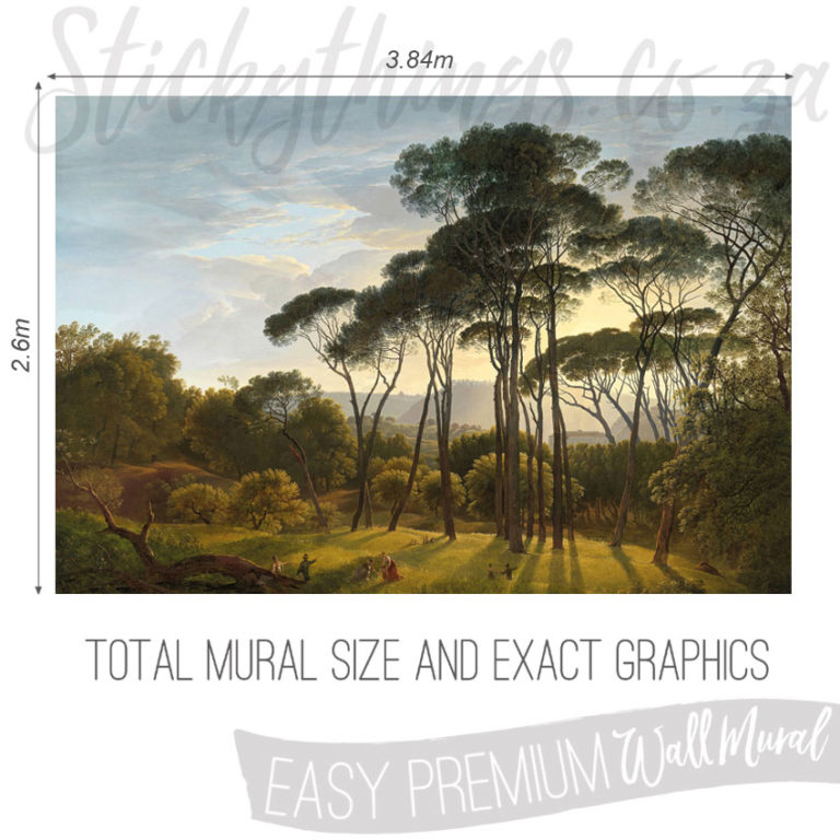 Size and Exact Graphics of Art Wallpaper Mural
