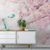 Cherry Blossom Wall Mural on a wall