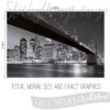 Size and Exact Graphics of New York City Wallpaper Mural