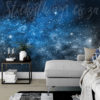 Stars in Space Wall Mural on a wall