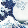 A close up of The Great Wave off Kanagawa Wall Art