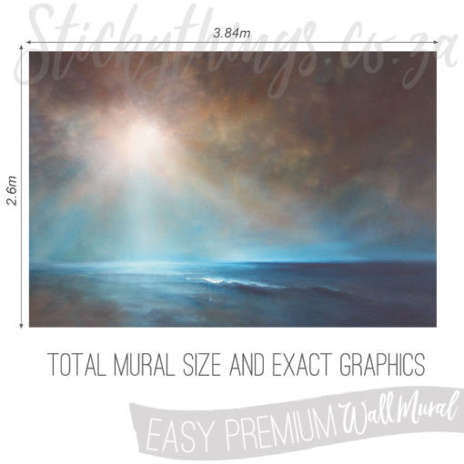 Size and Graphics of Vintage Ombre Oil Painting Wallpaper Mural