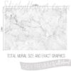 Size and Exact Graphics of Faux Grey Marble Wallpaper Mural
