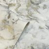 Roll of Mono Gold Marble Wallpaper