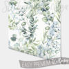 Hanging roll of Hand Painted Eucalyptus Leaves Wallpaper
