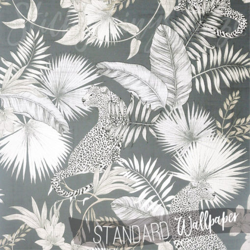 Handdrawn Tropical Leaves Wallpaper up close