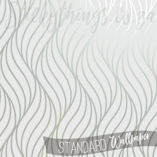 A close up of Silver Leaves Patterned Wallpaper