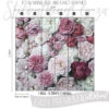 Size and Exact Graphics of Blush Roses and Peonies Wallpaper Mural