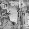 A close up of Distressed New York Wallpaper Mural