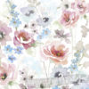 Girls Watercolour Floral Wall Mural up close