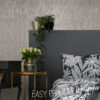 Metallic Plaster Texture Wallpaper on a wall
