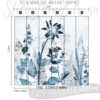 Size and Exact Graphics of Modern Stylized Florals Wall Mural