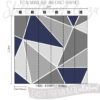 Size and Exact Graphics of Blue Grey Geo Triangles Wallpaper Mural