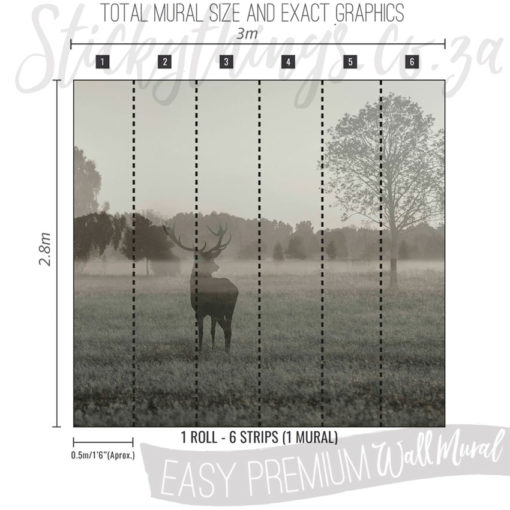 Size and Exact Graphics of Double Exposure Photo Wallpaper Mural