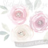 A close up of Pastel Watercolour Flowers Wallpaper
