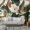 Vintage Magnolias Wallpaper Mural on a wall