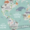 World Animals Map Wallpaper Mural up close