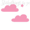 A close up of 28 Clouds Wall Vinyl Decals